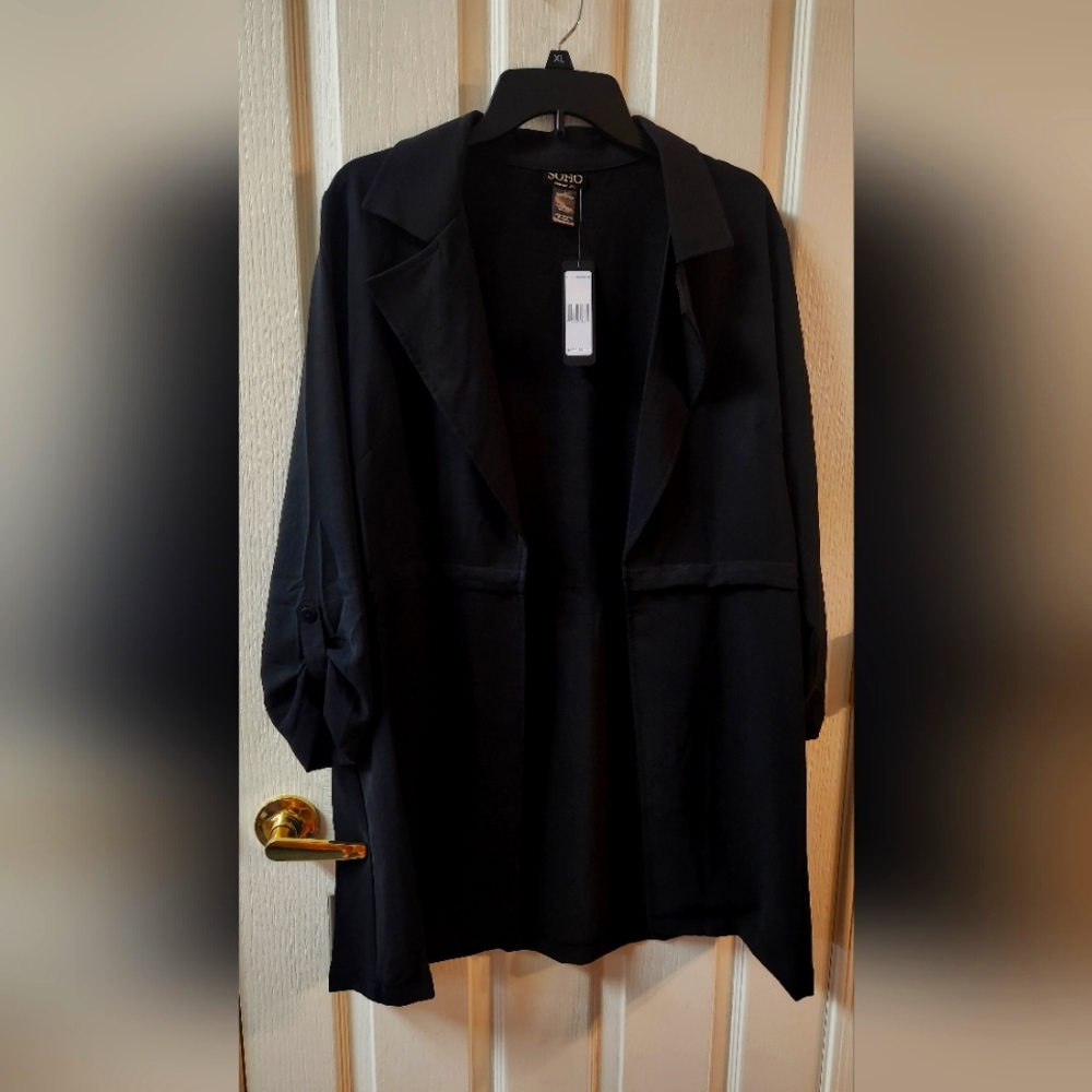 SOHO Black Open Front Blazer